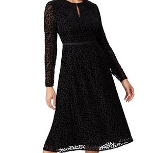 Boden Grosgrain Leopard Print Burnout Dress